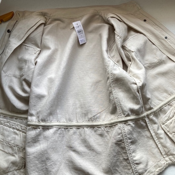 NWT Loft Linen Blend Lightweight Jacket Sz Small - Picture 9 of 11